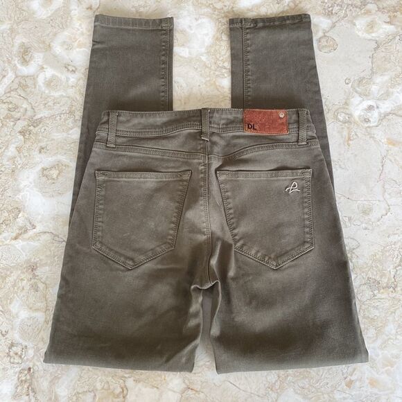 DL1969 Nina High Rise Skinny 4-Way Stretch Dublin Green - Picture 6 of 11